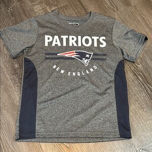 Patriots Kids Short Sleeve Tee - Gray and Navy